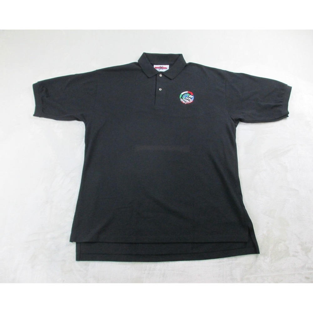 VINTAGE Speedgear Polo Shirt Mens Extra‎ Large Black Racing Cars Racecar*